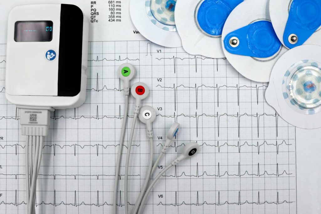 Detailed View of ECG Equipment and Readings